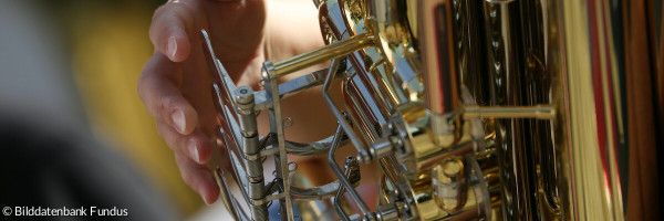 Blechblasinstrument in Aktion